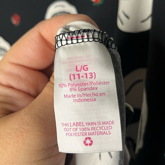 No Boundaries Black Skull & Rose T-shirt Dress Women’s Size Large - Picture 6 of 6